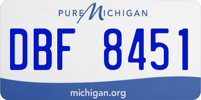 MI license plate DBF8451