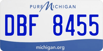 MI license plate DBF8455