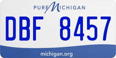 MI license plate DBF8457