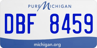 MI license plate DBF8459