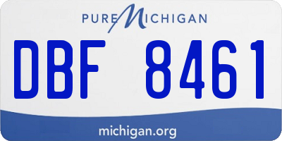 MI license plate DBF8461