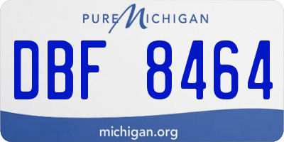 MI license plate DBF8464
