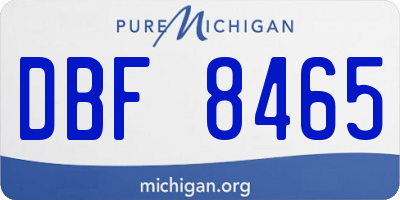 MI license plate DBF8465
