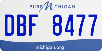 MI license plate DBF8477