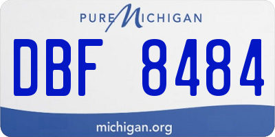 MI license plate DBF8484