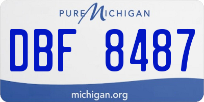 MI license plate DBF8487