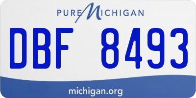 MI license plate DBF8493