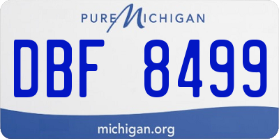 MI license plate DBF8499