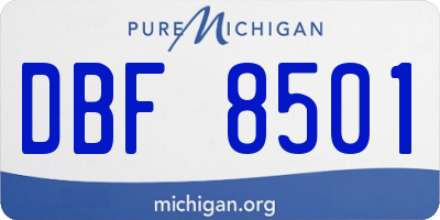 MI license plate DBF8501