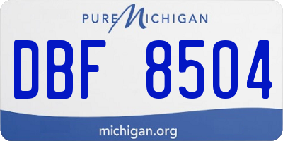 MI license plate DBF8504