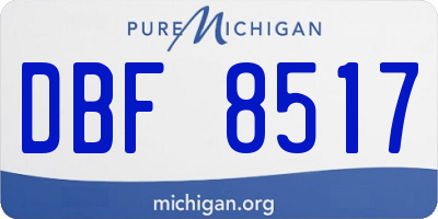 MI license plate DBF8517