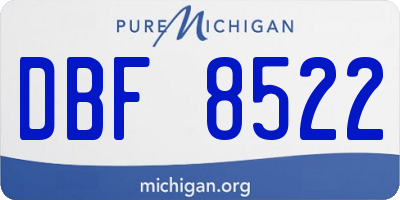 MI license plate DBF8522