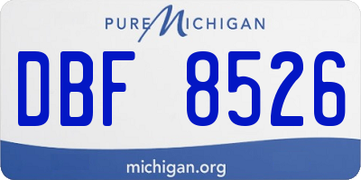 MI license plate DBF8526