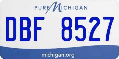 MI license plate DBF8527