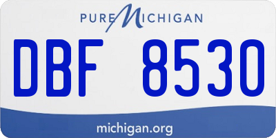 MI license plate DBF8530