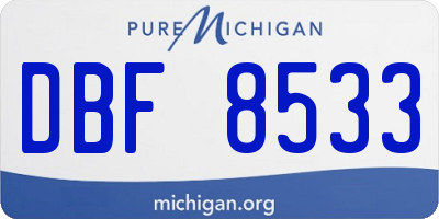 MI license plate DBF8533