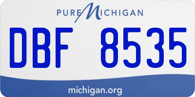 MI license plate DBF8535