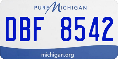 MI license plate DBF8542