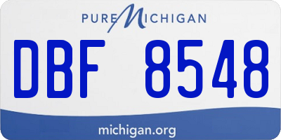 MI license plate DBF8548