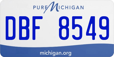 MI license plate DBF8549