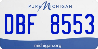 MI license plate DBF8553