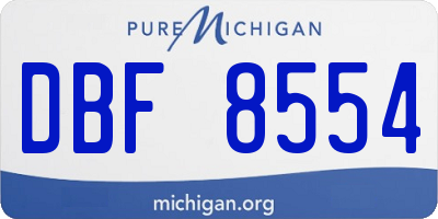 MI license plate DBF8554