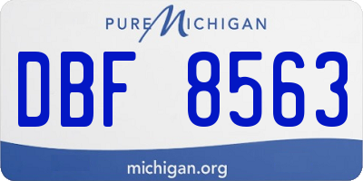 MI license plate DBF8563