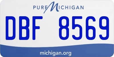 MI license plate DBF8569