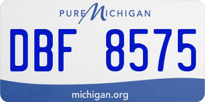 MI license plate DBF8575