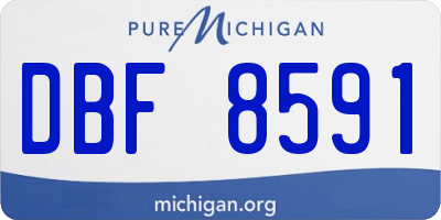 MI license plate DBF8591