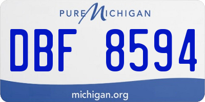MI license plate DBF8594