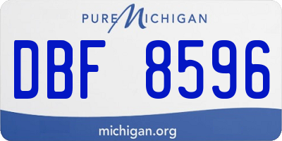MI license plate DBF8596
