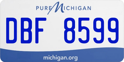 MI license plate DBF8599