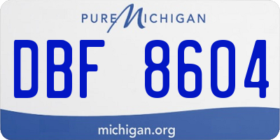 MI license plate DBF8604