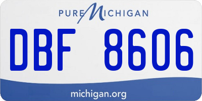 MI license plate DBF8606