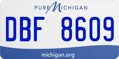 MI license plate DBF8609