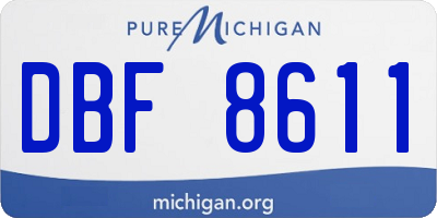 MI license plate DBF8611
