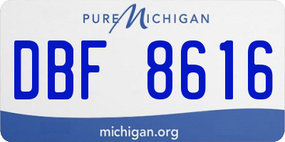 MI license plate DBF8616