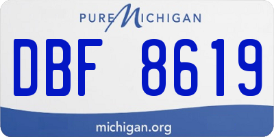 MI license plate DBF8619