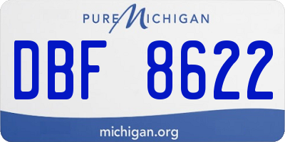 MI license plate DBF8622