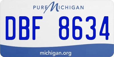 MI license plate DBF8634