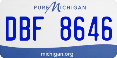 MI license plate DBF8646
