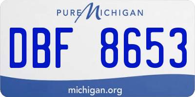 MI license plate DBF8653