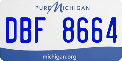 MI license plate DBF8664