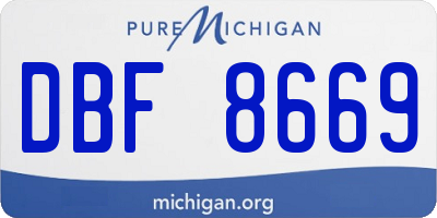 MI license plate DBF8669
