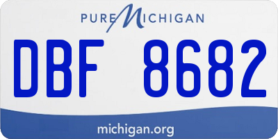 MI license plate DBF8682