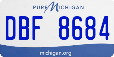 MI license plate DBF8684