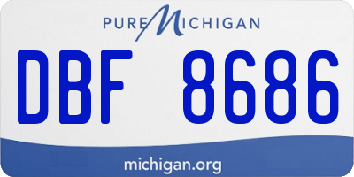 MI license plate DBF8686