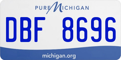 MI license plate DBF8696