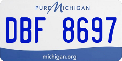 MI license plate DBF8697